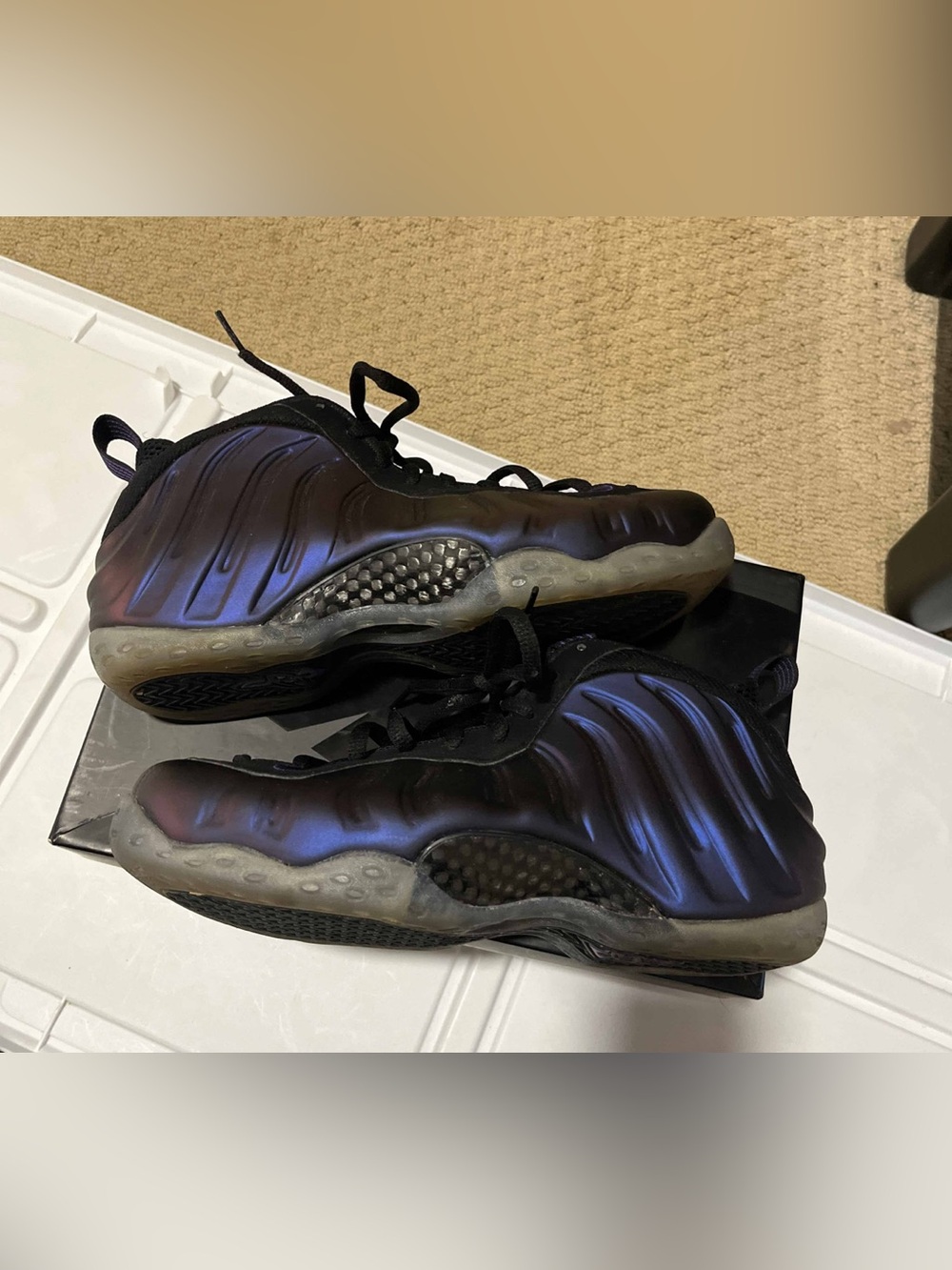 Nike Air Foamposite One Sneakers Mens 8.5 Eggplant 2017 Shoes 314996-008